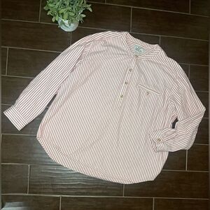 Madda Fella Castaway red/white striped shirt sz XXL